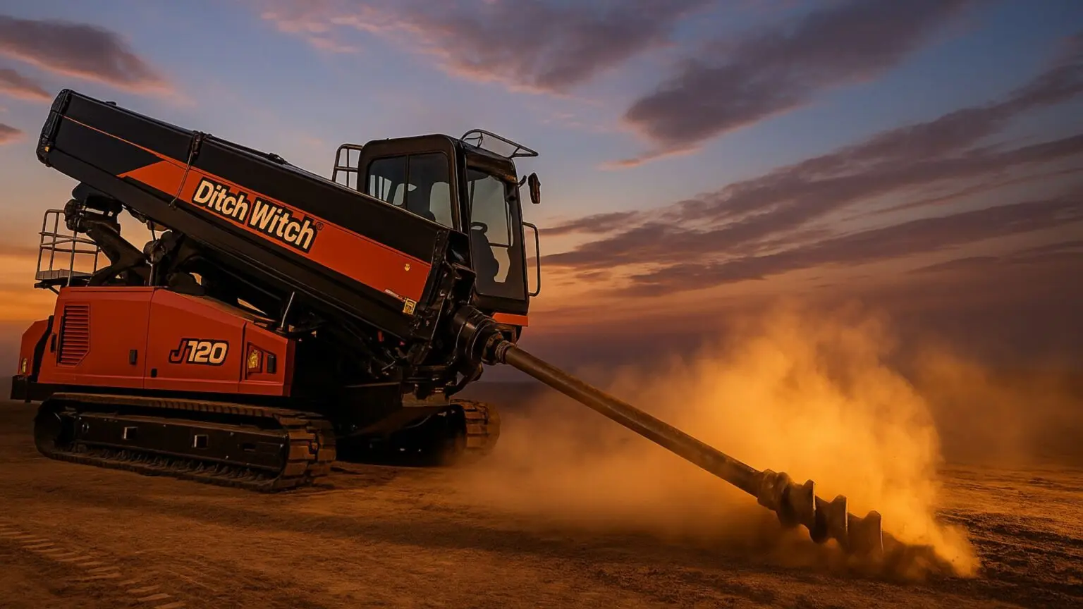 אילוסטרציית קידוח אופקי HDD באתר עבודה של שער קידוחים